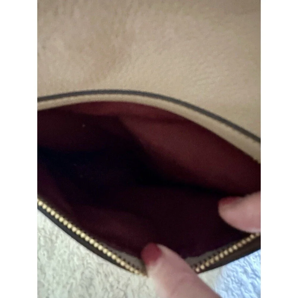 Coach Mae Beige Pebble Leather File Crossbody Shoulder Bag Med 34823 - New $328